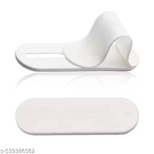 Grip/Selfie Holder and Mobile Stand for iPhones and Android Smartphones (White)