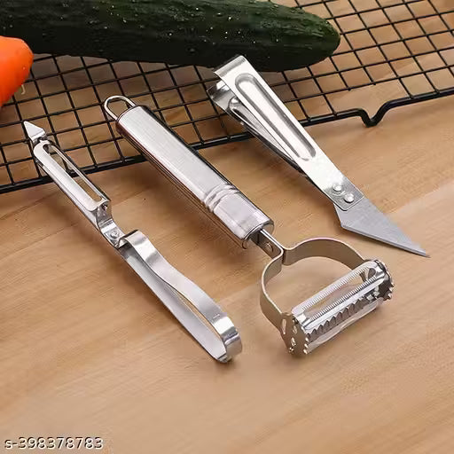 Stainless Steel Vegetable & Fruit All in 1 Peeler with Meat Cutter and Hand Peeler-3 in 1 Cutter Slicer Vegetable Peeler for Kitchen Strong Vegetable Peeler