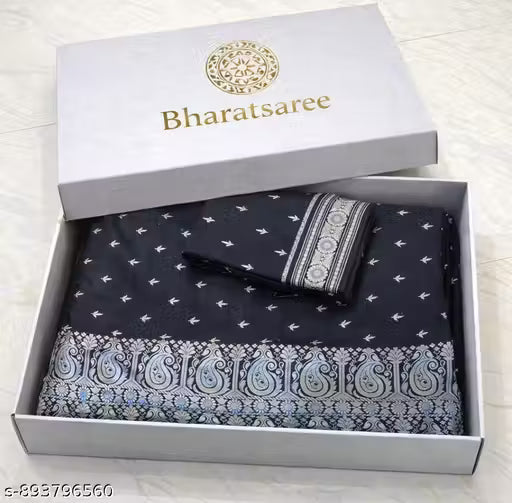Banarasi satin embroidery silk saree fancy Saree wedding anniversary party wear Saree