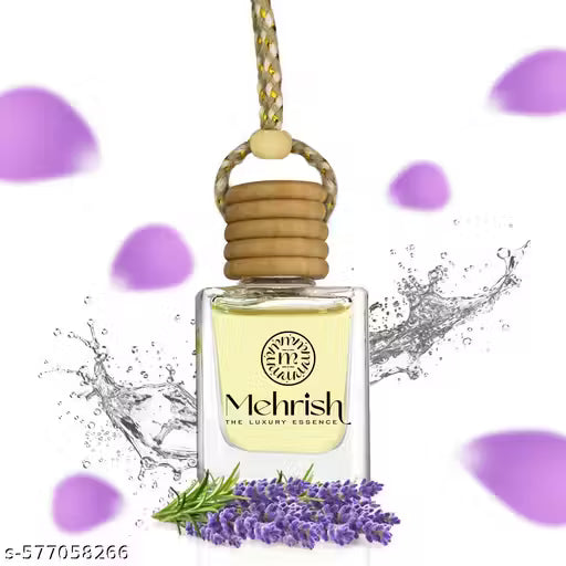 Mehrish Liquid Car Perfume Diffuser and Fresheners (Lavender) Lasts Up to 60 Days (10ML) | Long Lasting Perfume for Car Dashboard Interior Accessories | Luxury Fragrance Home & Office Desk