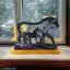 Horse with Baby Horse Statue Showpiece Idol Figurine to Decor Home & Living Room PolyResin Set of 1